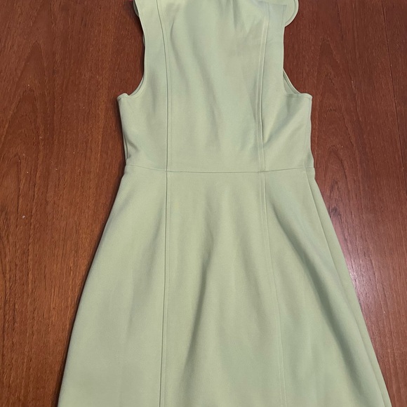Anthropologie Maeve Scallop-Trim Sleeveless Mini Dress in Sage - Picture 3 of 4